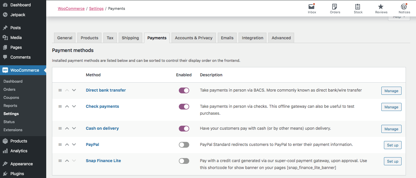 Disabled Snap Finance Lite Option Image