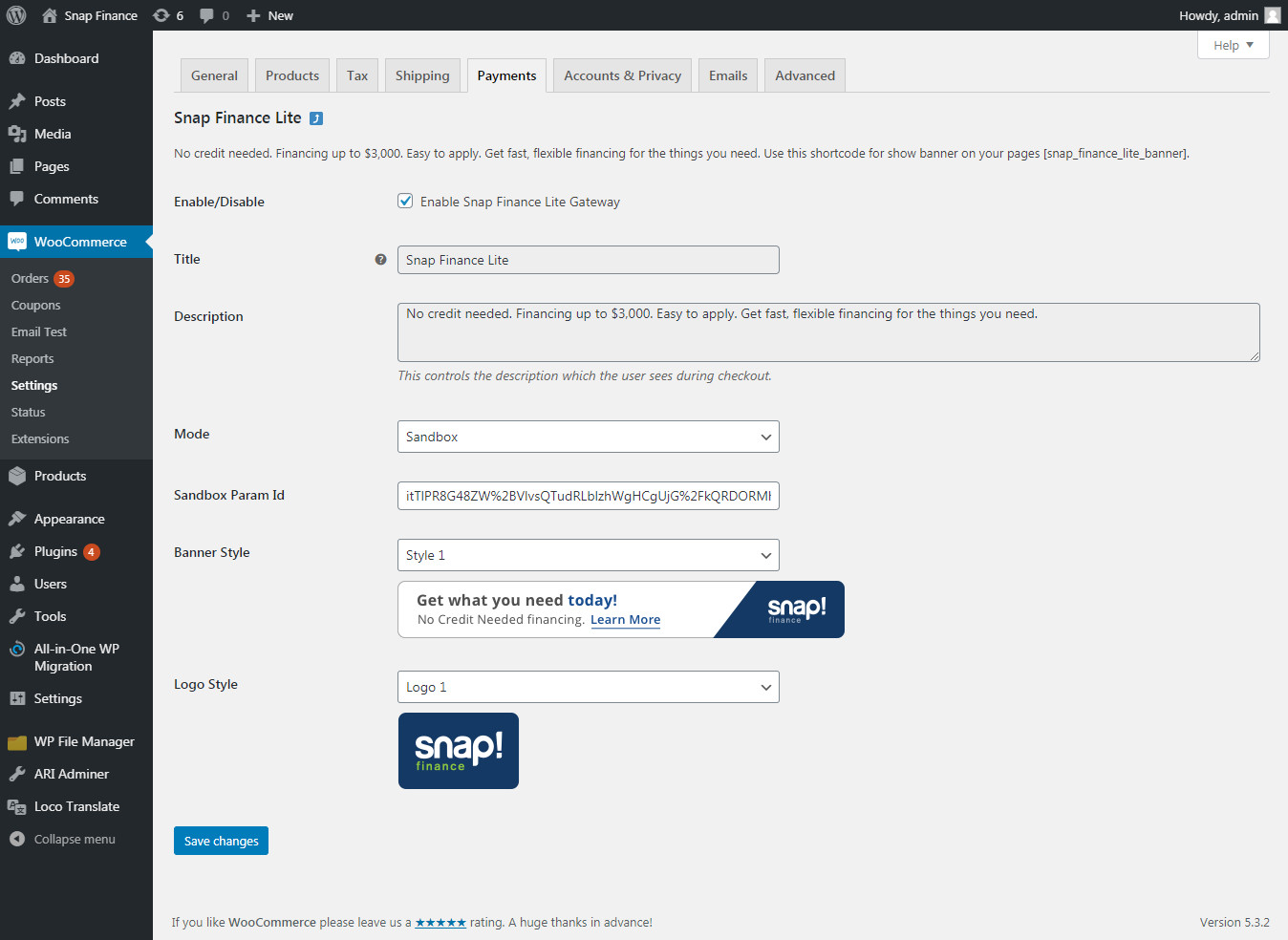 Snap Finance Lite Payment Image